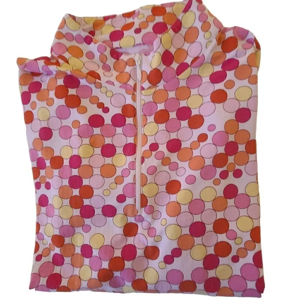 IBKUL Womens Pink Print Long Sleeve Sun Protection Cooling Top Large - Picture 12 of 13